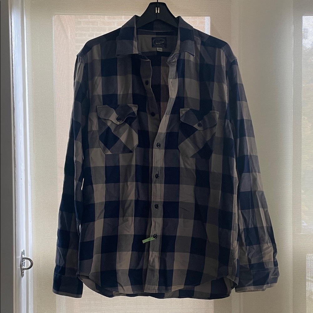 J. Crew Navy and Beige Plaid Shirt​​